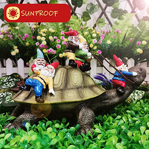 Garden Gnomes Decorations for Yard Statues Turtle Outdoor Decor