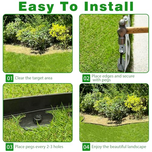 Landscape Edging Border 60 FT 2 Inch Tall with 120 Spikes