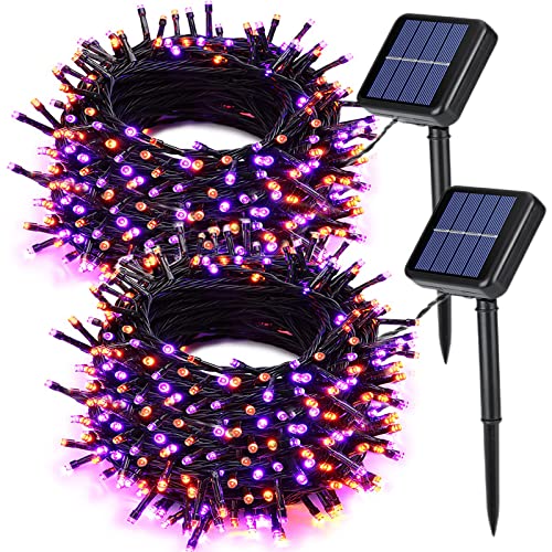 Orange Purple Halloween Solar Lights