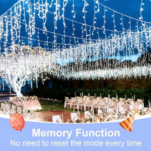 Icicle Lights for Outside (66 Foot)