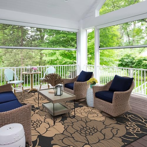Outdoor Rug Waterproof Plastic Rugs for Patio (80 Sq Ft)