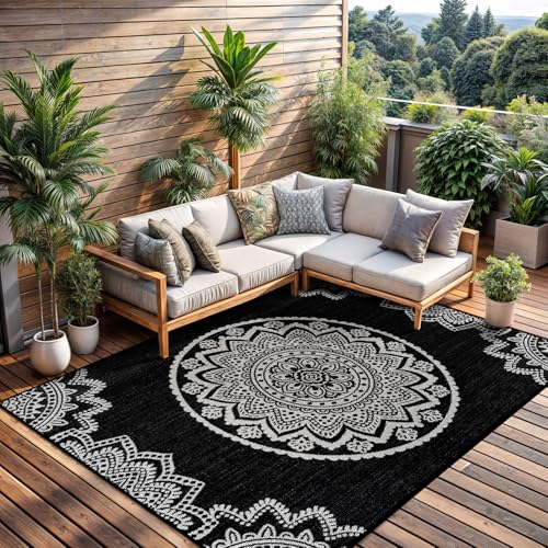 Outdoor Rug 5x7 Modern Area Rugs for Indoor and Outdoor Patios and Porches