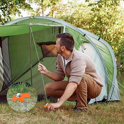 20 Pcs 8" Screw in Tent Stakes Ground Anchors (20 Count)