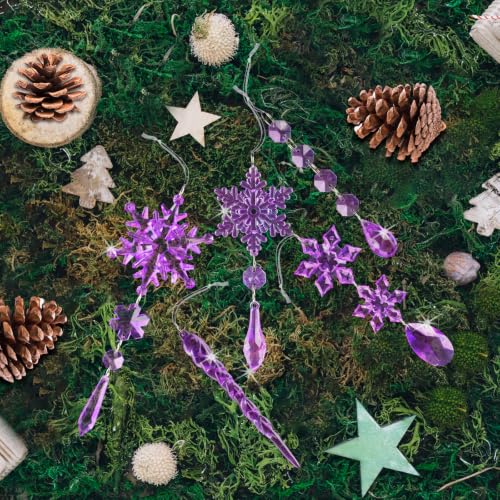 18pcs Crystal Christmas Ornaments for Christmas Tree Decorations (18 Count)
