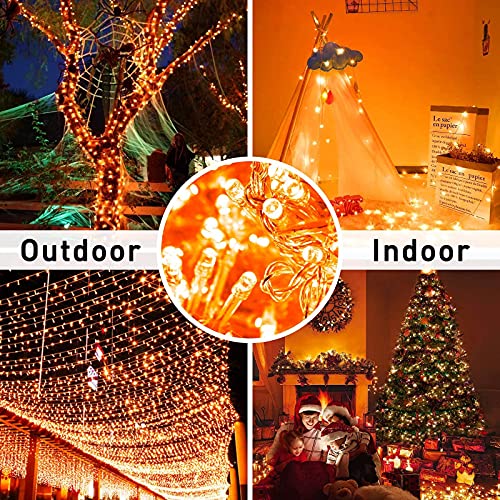 33FT 100 LED Orange Lights for Halloween (100 Count)