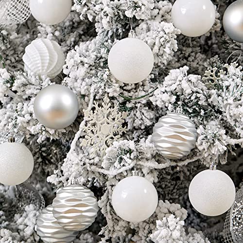 60mm 2.36" Christmas Ball Ornaments Shatterproof Christmas Ornaments Set Decorations for Xmas Tree Balls (34 Count)