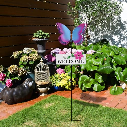 Metal Butterfly Garden Stake