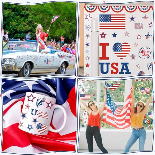 152 Pcs 4th of July Window Clings (9 Count)