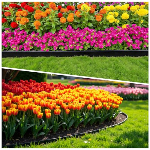 200ft 1.5in Tall Landscape Edging Kit with 300 Metal Spikes (200 Foot)