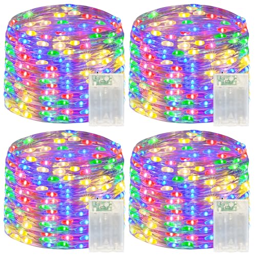 4 Pack Multicolor Fairy Lights Battery Operated