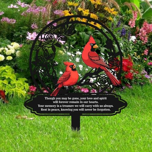 Personalized 12in Cemetery Memorial Metal Stakes