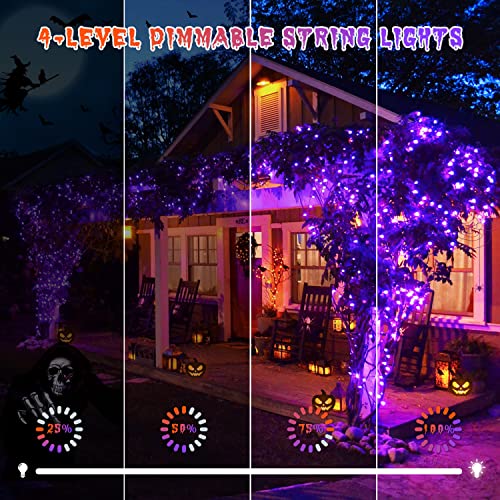 66ft 200 LED Orange and Purple Halloween Lights Plug in (66 Foot)