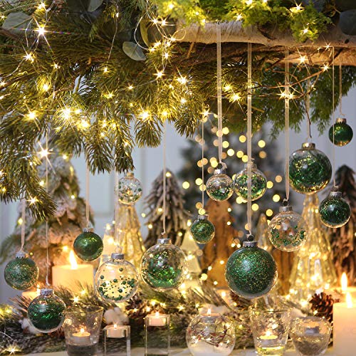 30 Pack Clear Christmas Ball Ornaments (30 Count)
