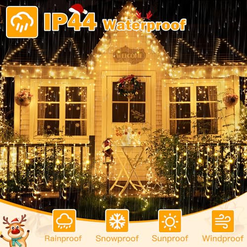 Icicle Lights Outdoor Warm White