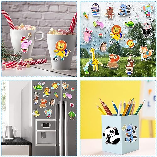 Brand Cute Animals 21PCS Thick Gel Clings Stickers for Kids