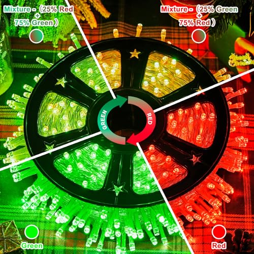 168ft 600 LED Red to Green Halloween Lights Outdoor Indoor (168 Foot)