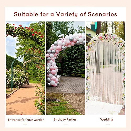 90in Wood Garden Arbor Arch with Trellis Wall Decor for Party