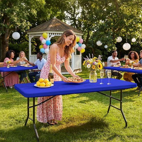 Spandex 6ft Table Cover Fitted (6 Count)