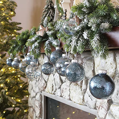 30 Pack Clear Christmas Ball Ornaments with Fillers (30 Count)