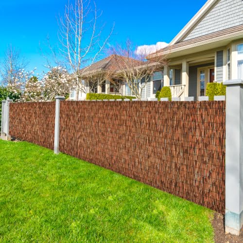 Brown 4FT X16.4FT Reed Fencing Roll Bamboo Privacy Fence Screen