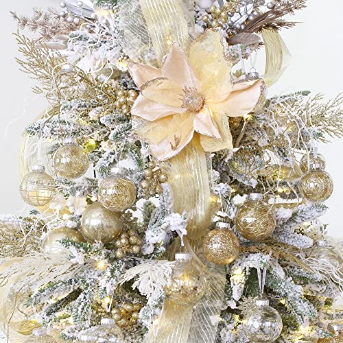 30 Pack Clear Christmas Ball Ornaments with Fillers (30 Count)