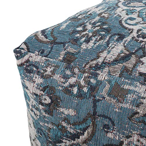 Boho Handmade Fabric Cube Pouf Ottoman Foot Stool