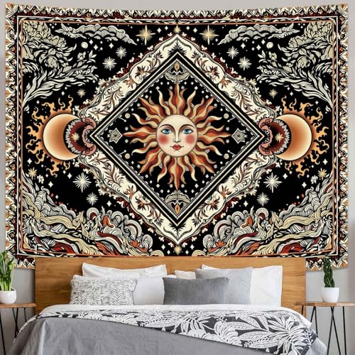 Celestial Sun & Moon Tapestry