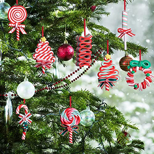8 Pcs Christmas Hanging Lollipop Ornaments (8 Count)
