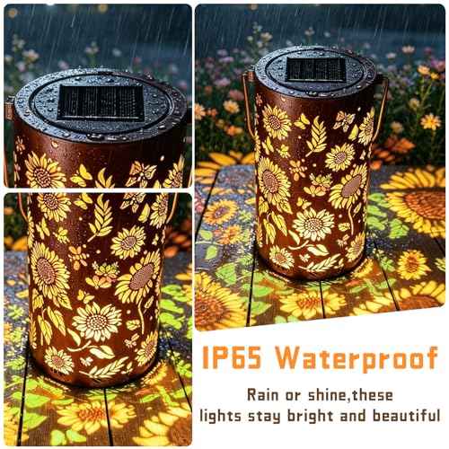 Colorful Solar Sunflower Lanterns Outdoor