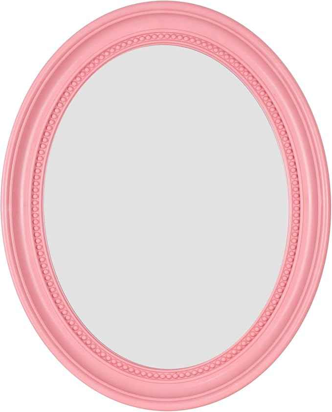 Funerom 20 x 16 inch Pink Wall Mirror Oval Bathroom Mirror Bedroom Mirror