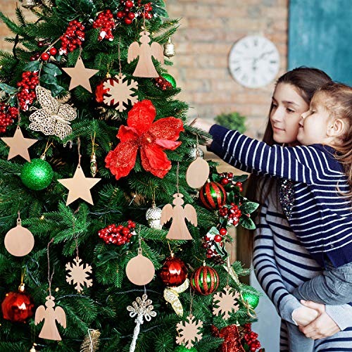 60 Pcs Wood Ornaments