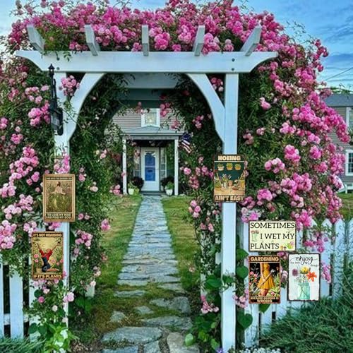 Funny Garden Decor Vintage Metal Tin Signs For Outside Plant Gifts For Women Sometimes I Wet My Plants Sign Gardening Decorations Outdoor Funny Yard Signs Garden Lover Gift Wall Decor 8x12 Inch