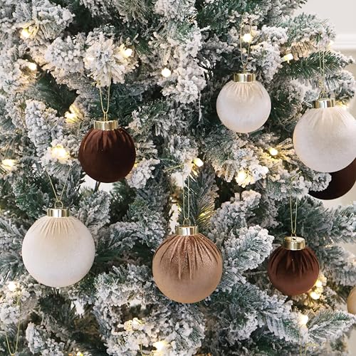 15PCS Velvet Ornaments for Christmas Tree Decor (15 Count)