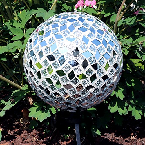 Sunnydaze 10" Mosaic Glass Gazing Ball for Garden