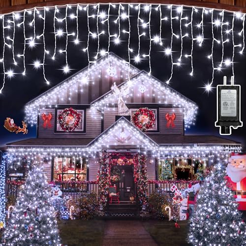 612 LED 60FT Christmas Icicle Lights