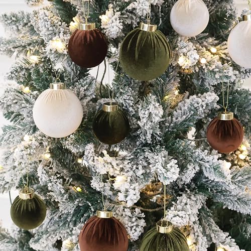 15PCS Velvet Christmas Ornaments (15 Count)