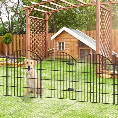 Metal Garden Fence with Gate 36 in x 11.7 ft