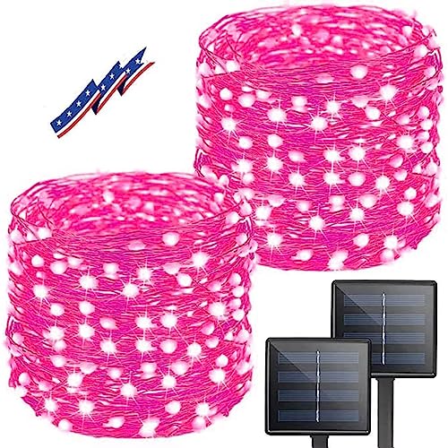 Solar String Lights Outdoor 2Pack 80FT 200LED Valentine Lights (2 Count)