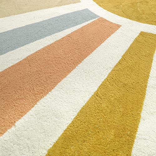 Boho Sun Round Area Rug for Living Room