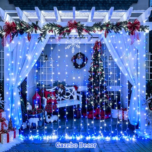 200 LED USB Curtain Lights Blue and White (6.5 Foot)