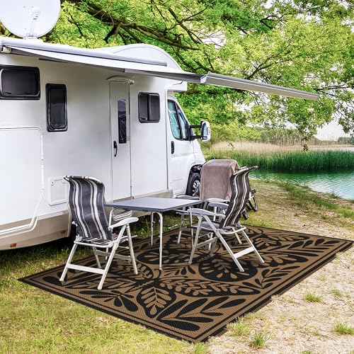 Outdoor Rug 6'x9' Waterproof Plastic Rugs for Patio (54 Sq Ft)