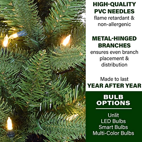 7.5 ft. Winter Falls Slim Christmas Tree with 8 Function Dual Multicolor & Warm White LED Lights