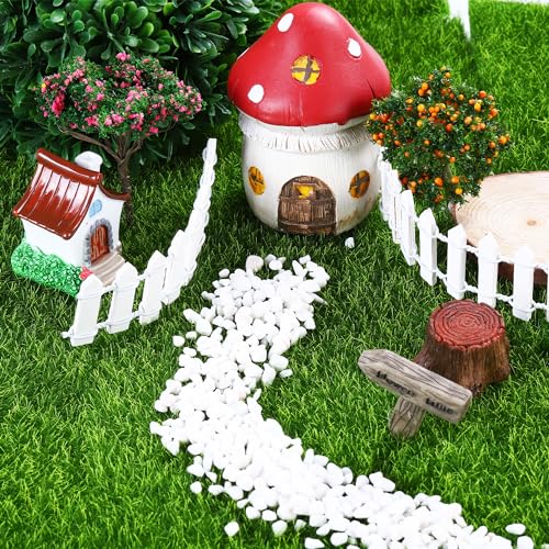 12 Pieces Fake Grass for Crafts Fairy Garden 6 x 6 Inches Artificial Garden Grass for Miniature Ornament Dollhouse DIY Decoration (12 Count)