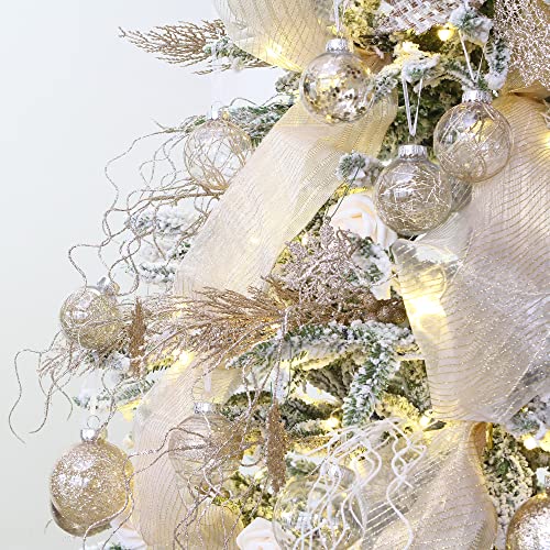 20 Pack Clear Christmas Ball Ornaments with Fillers (20 Count)