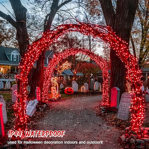 150 LED Connectable Red Christmas Lights Indoor Outdoor Waterproof (59 Foot)