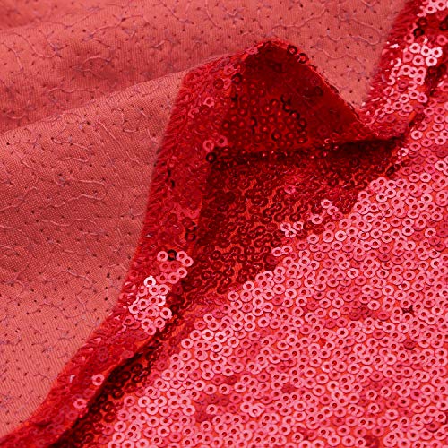 Red Tree Skirt 24 inches Small Christmas Tree Skirt Glitter Sequin Tree Skirt for Christmas Decorations