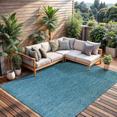 Outdoor Rug 9x12 Modern Area Rugs for Large Indoor and Outdoor Patios and Porches (108 Sq Ft)