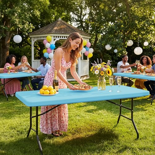 Fitted Tablecloth for 8 Foot Rectangle Tables (6 Count)