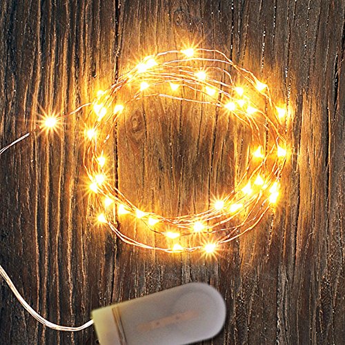 6 Pack Fairy Lights Battery Operated No Remote LED Starry String Lights 30 Micro Starry LEDs on 10ft Copper Wire Light for DIY Wedding Centerpiece Table Decorations (6 Count)