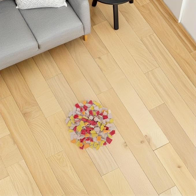 TEHAUX Mosaic Ceramic Fragments Craft Tiles Broken Tiles for Mosaics DIY Porcelain Pieces Unique Art Easy Maintenance